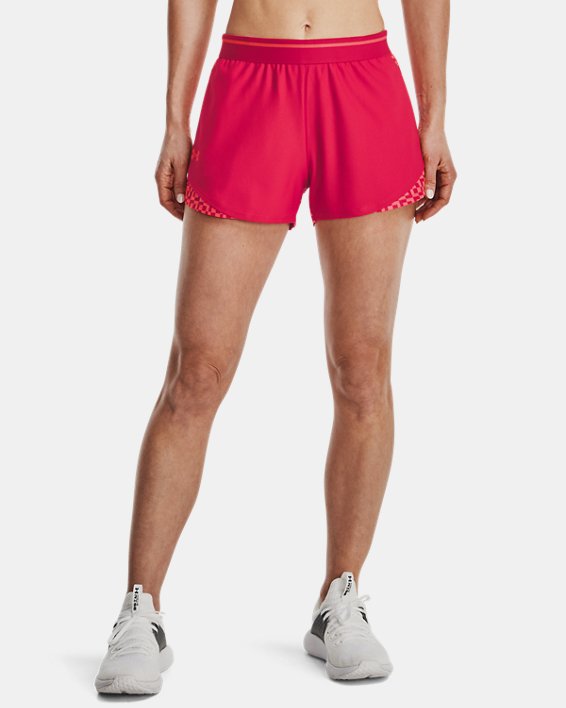 Women's UA Play Up No Limits Shorts, Red, pdpMainDesktop image number 0